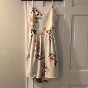 White floral dress